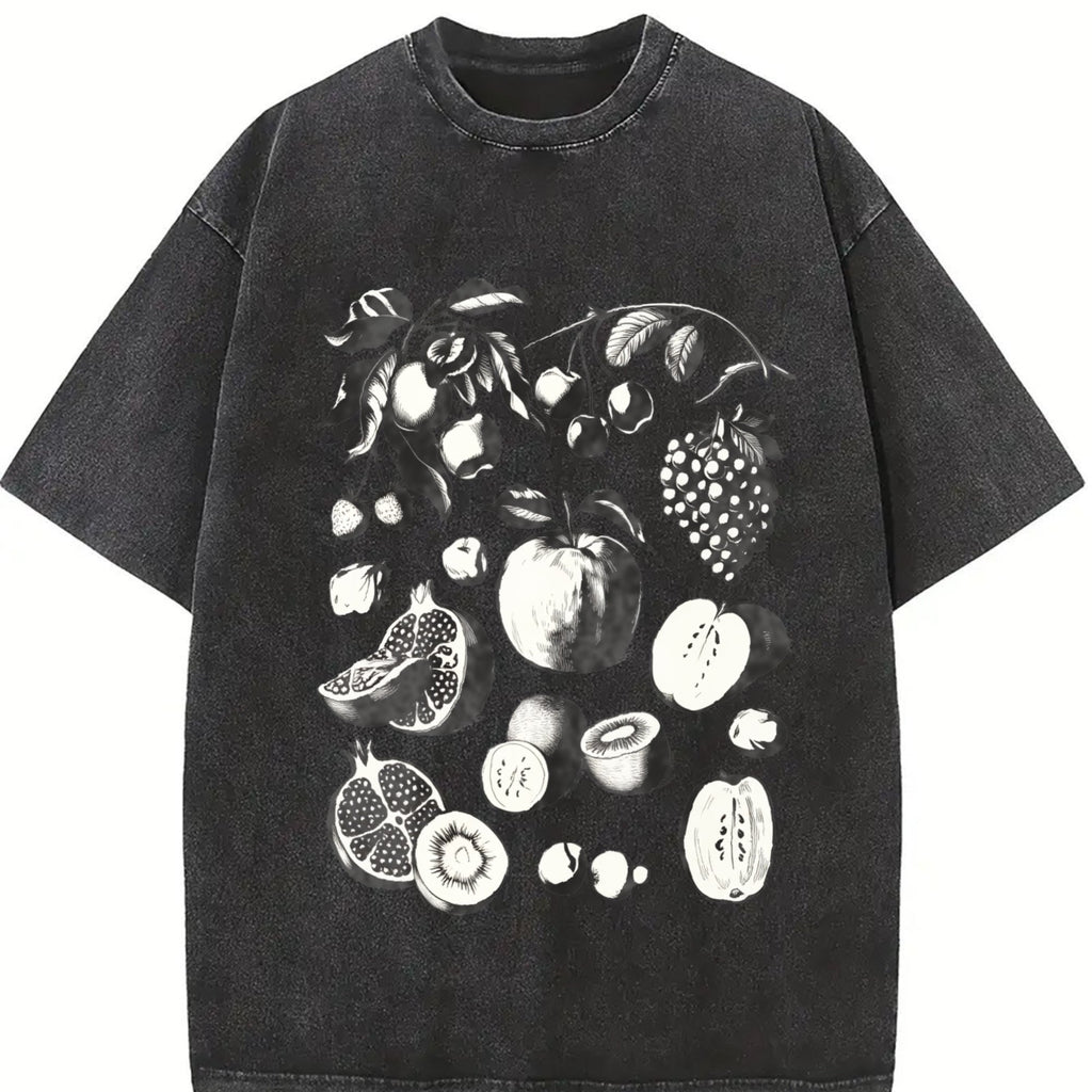 Fruits And Berries 90s Tattoo Vintage Washed T-Shirt product image 2