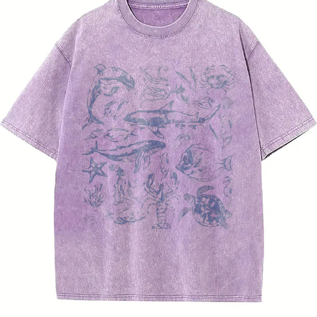 Sea Creatures 90s Vintage Washed T-Shirt product image 6