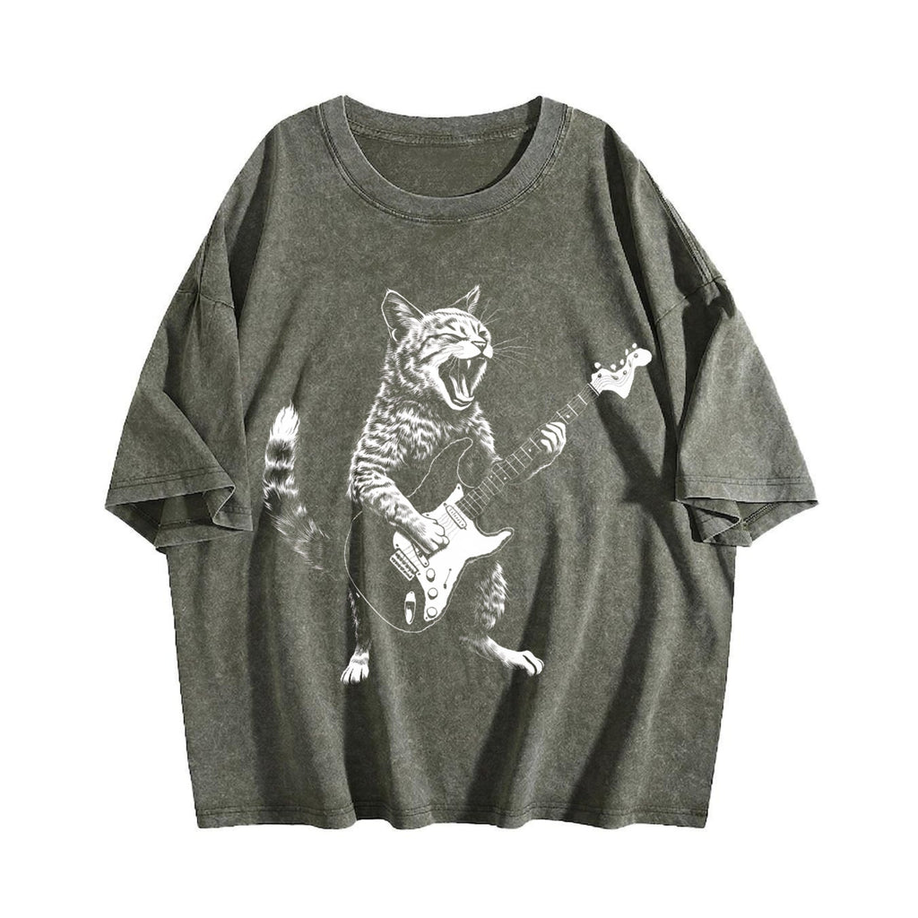 Rock Cat Vintage Washed T-Shirt product image 4