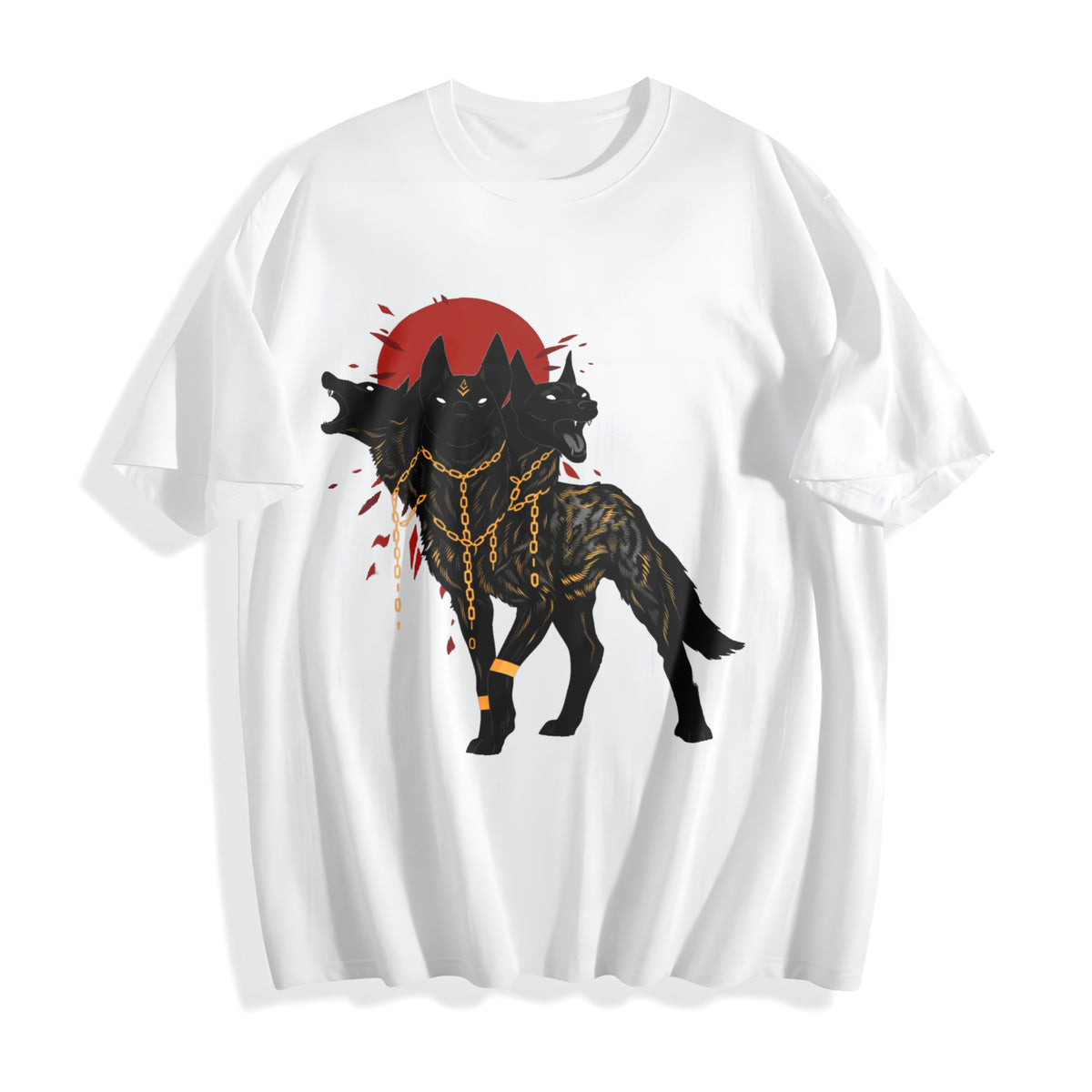 Summer : Red Moon Cerberus Cotton T-Shirt product image 2