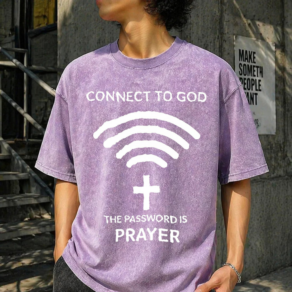 Connect To God The Password Ls Prayert- 100 Vintage Washed product image 6