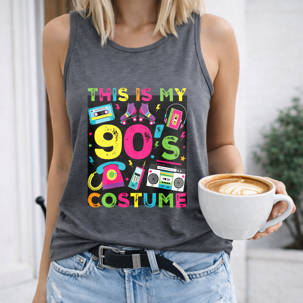 90's - Black With Colorful Women's Tank Top