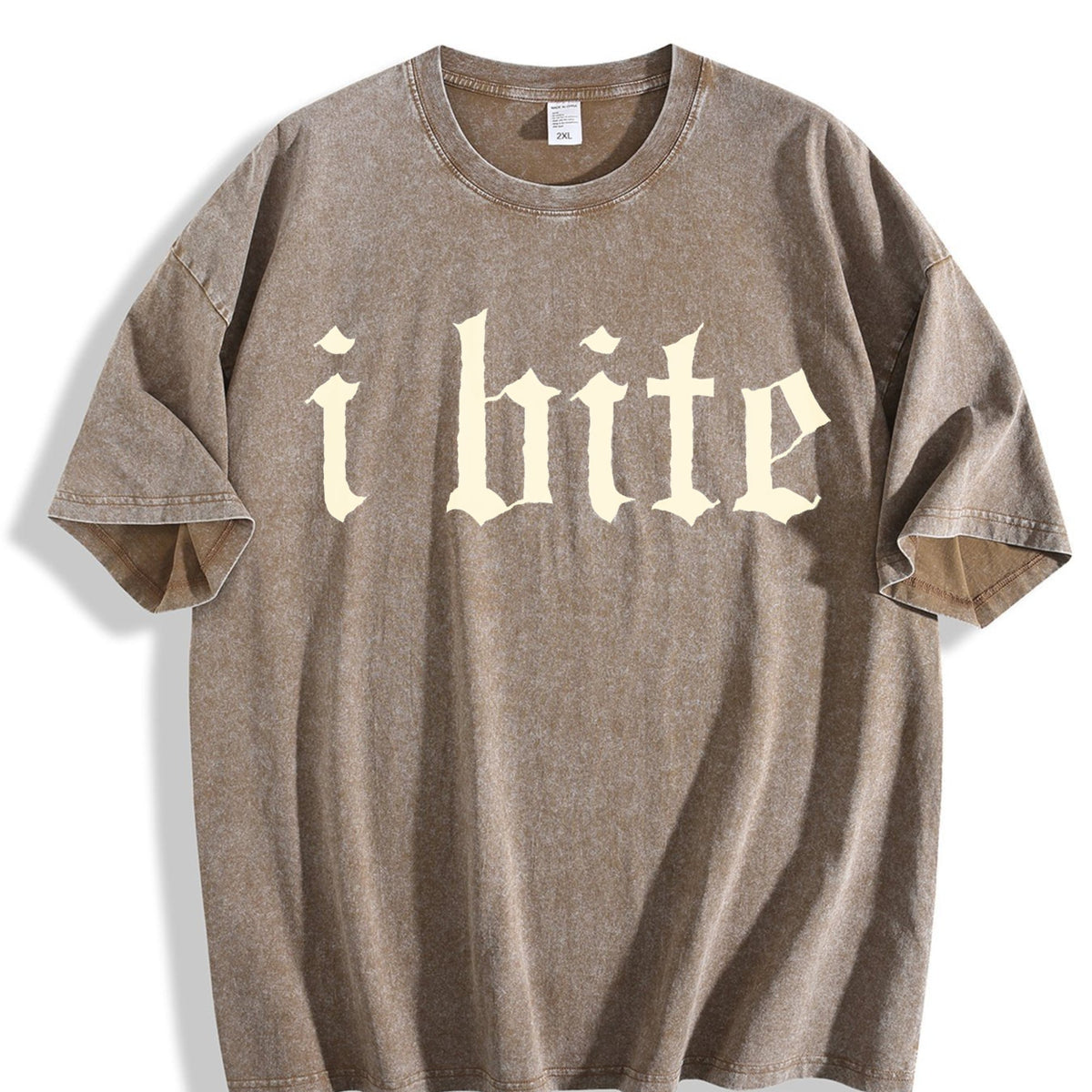 Gothic 'i Bite' - Dark Gray Vintage Washed T-Shirt product image 3