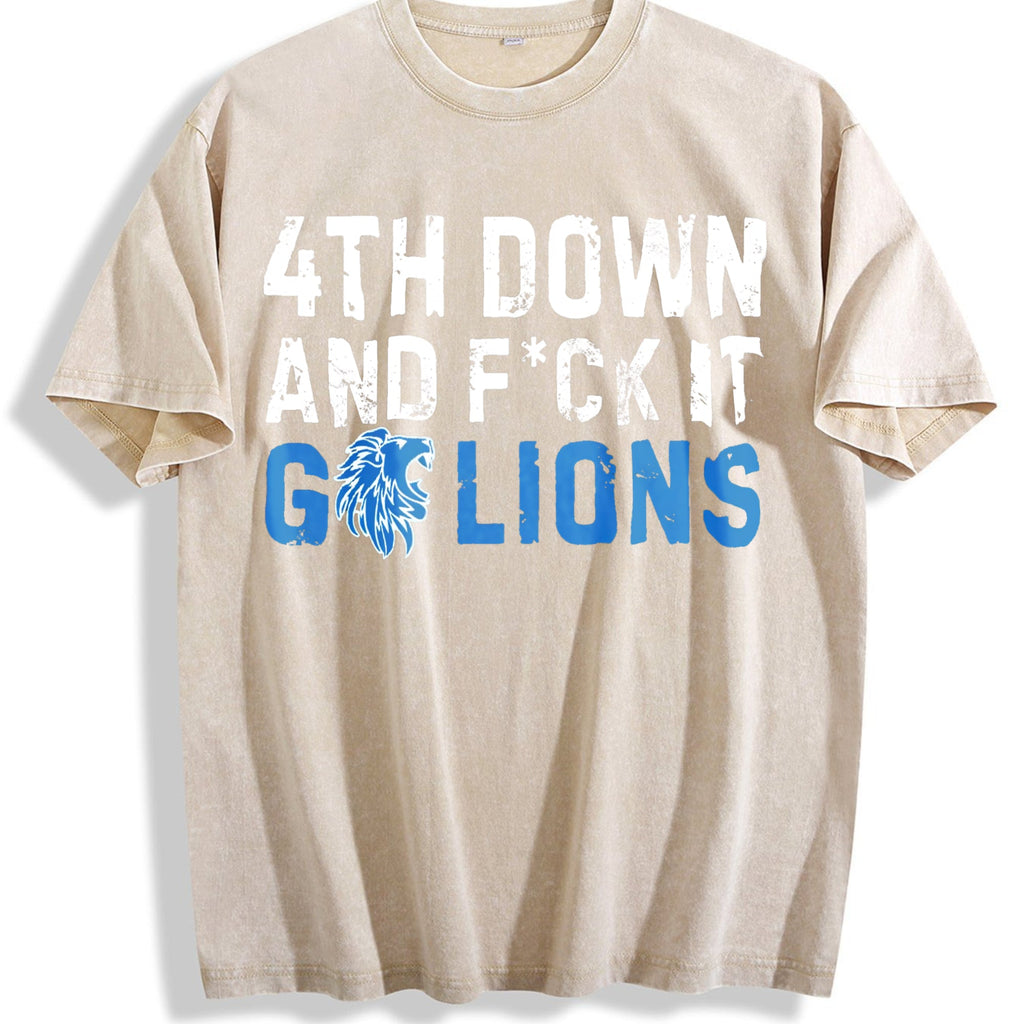 Go Lions - 100 Touch Down Vintage Washed T-Shirt product image 1