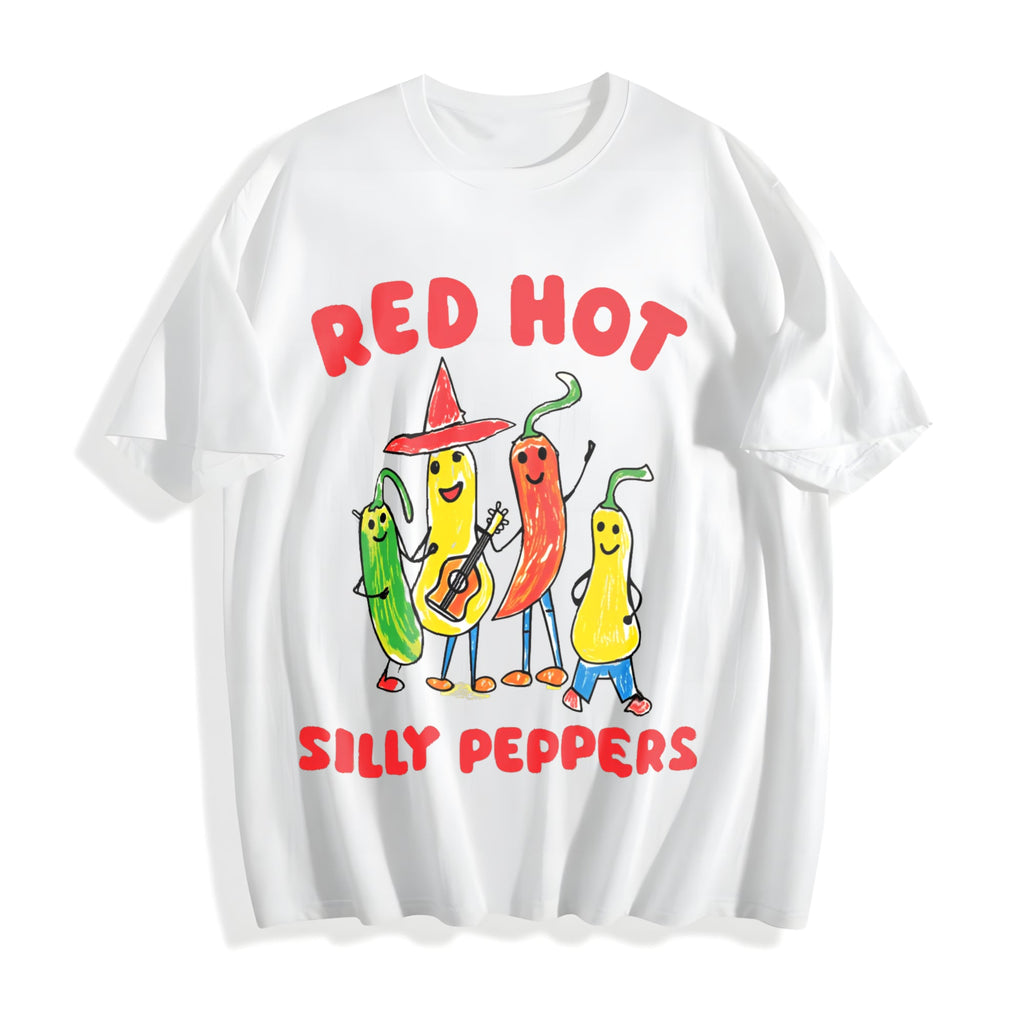 Red Hot Silly Peppers Cotton T-Shirt product image 2