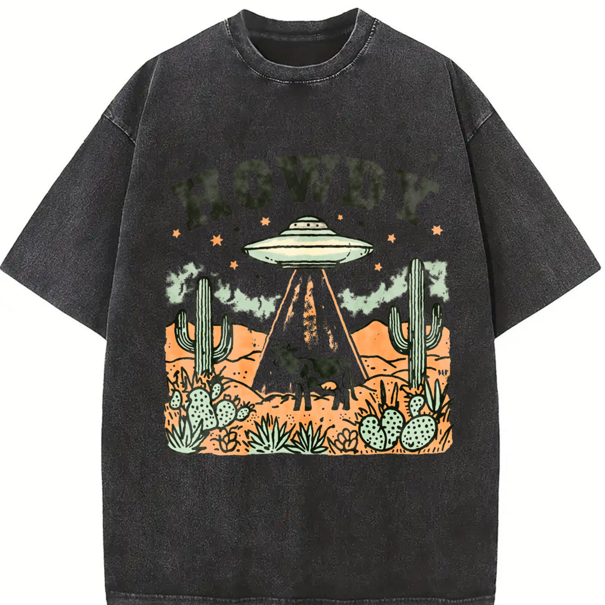 Howdy UFO Western Cow Cowboy 90s Desert Cactus Y2K Farm product image 2