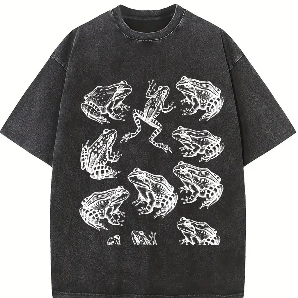 Frogs 90s Tattoo Vintage Washed T-Shirt product image 2