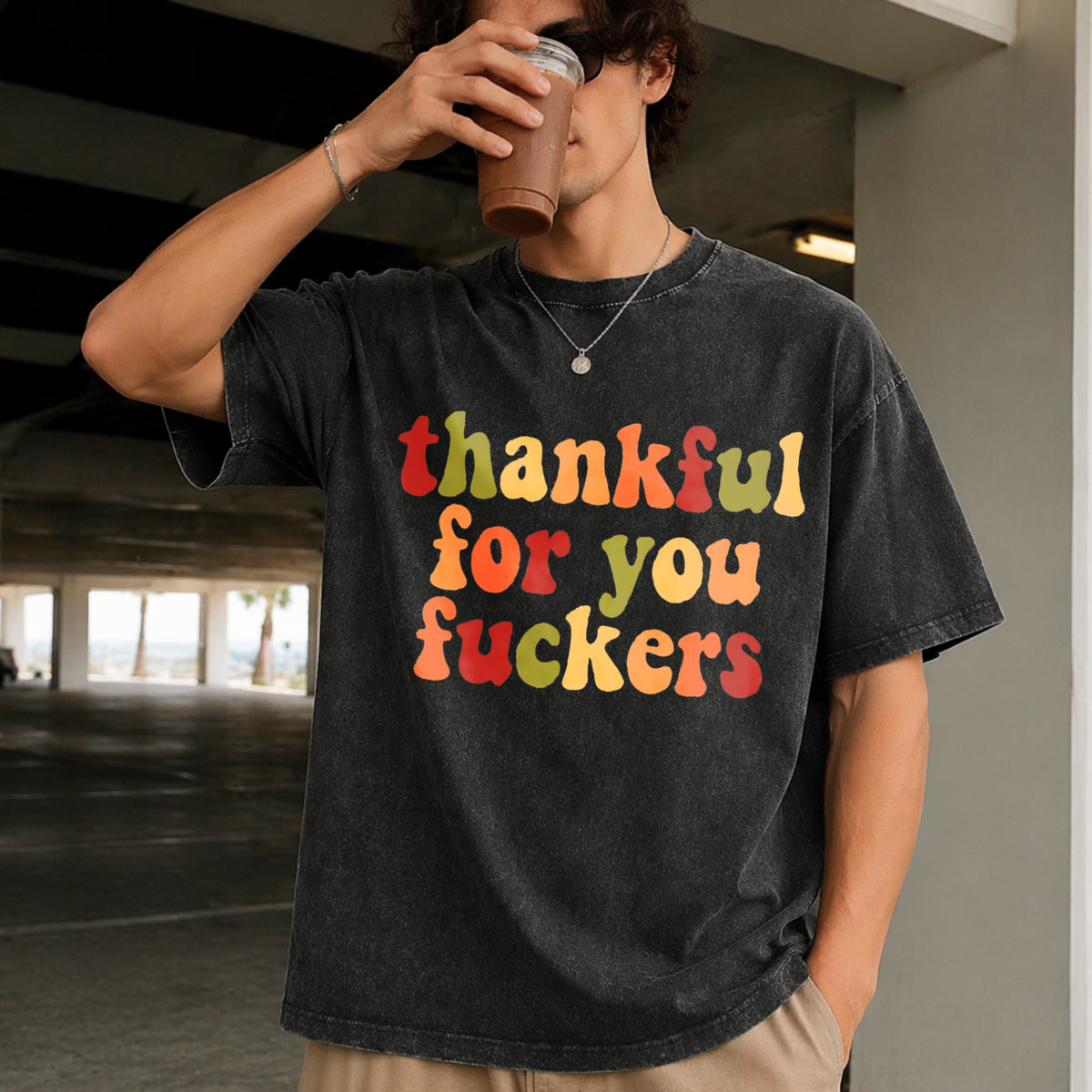 Thankful For You Fuckers Vintage Washed T-Shirt product image 2