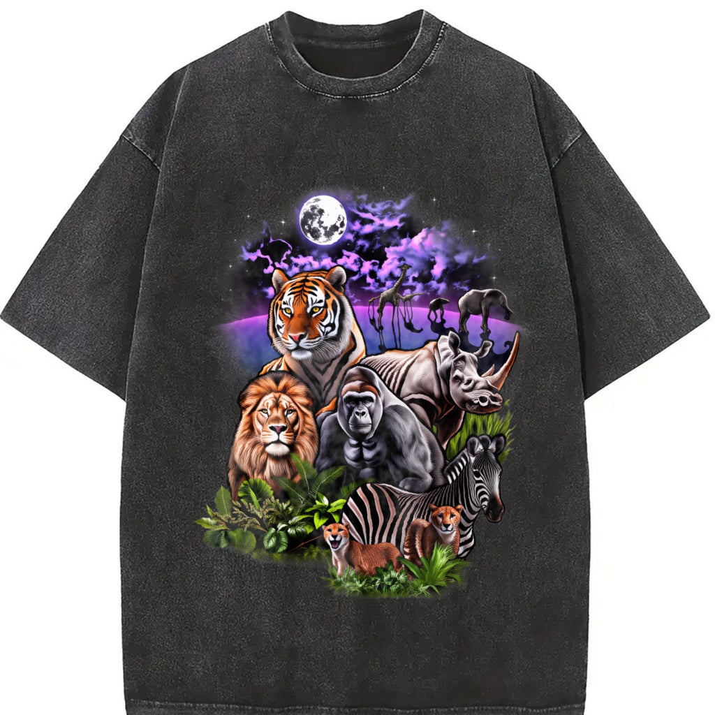 Rainforest Animals 90s Vintage Washed T-Shirt product image 2