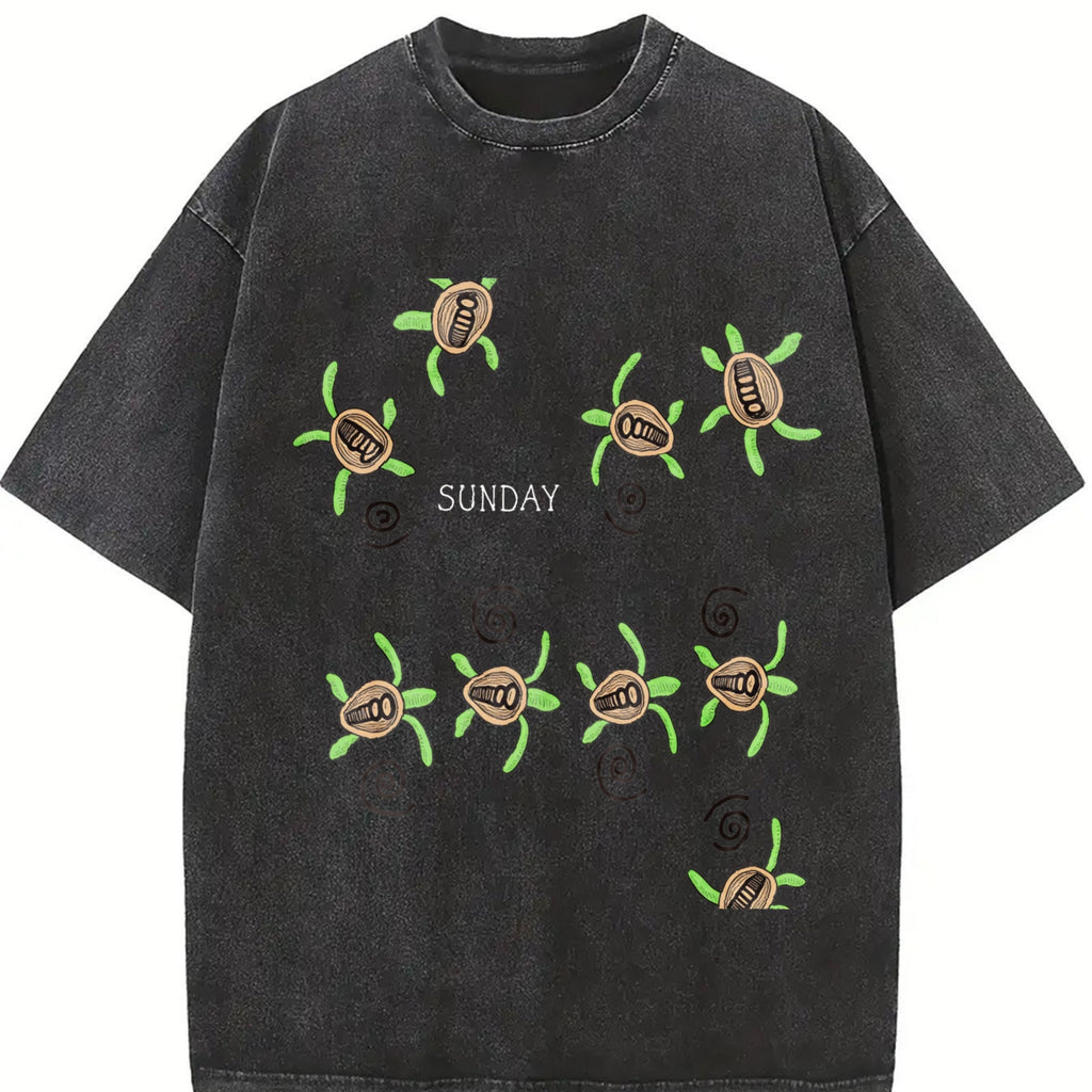 Sea Turtle Summer Vintage Washed T-Shirt product image 2