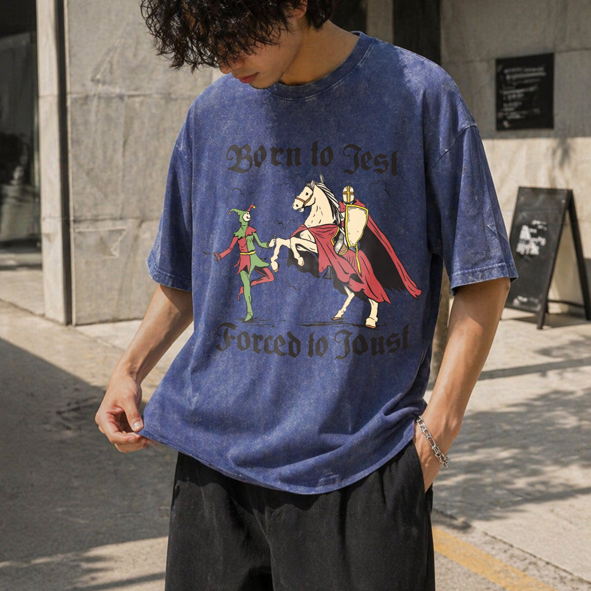 Born To Jest Forced To Joust Vintage Washed T-Shirt product image 8