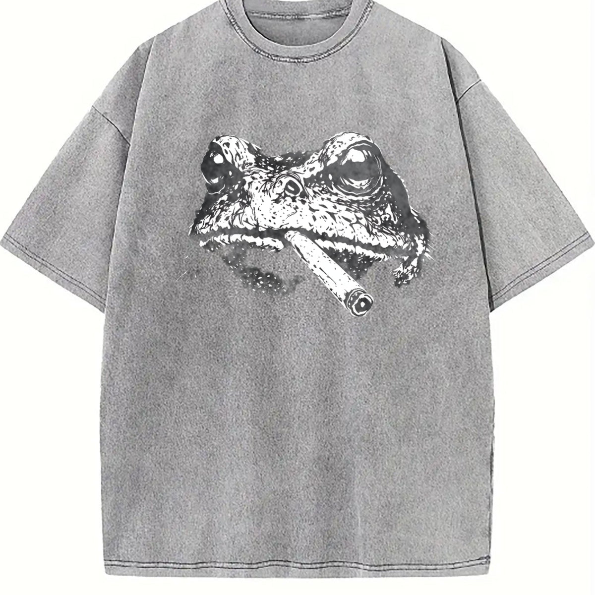 Smoking Frog Meme Vintage Washed T-Shirt product image 5