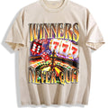 Winners Never Quit Funny Gambling Bootleg Vintage Washed product image 1
