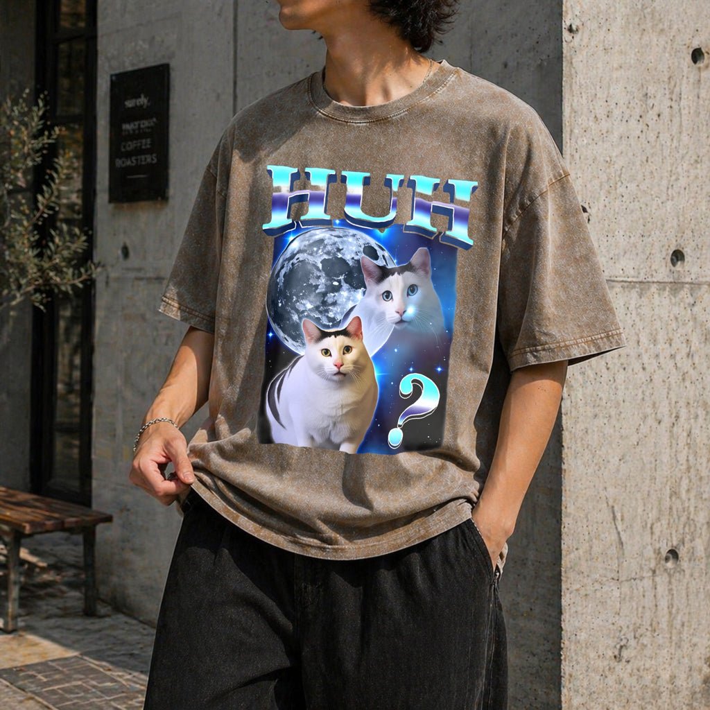 Funny Cat Meme Vintage Washed T-Shirt product image 3