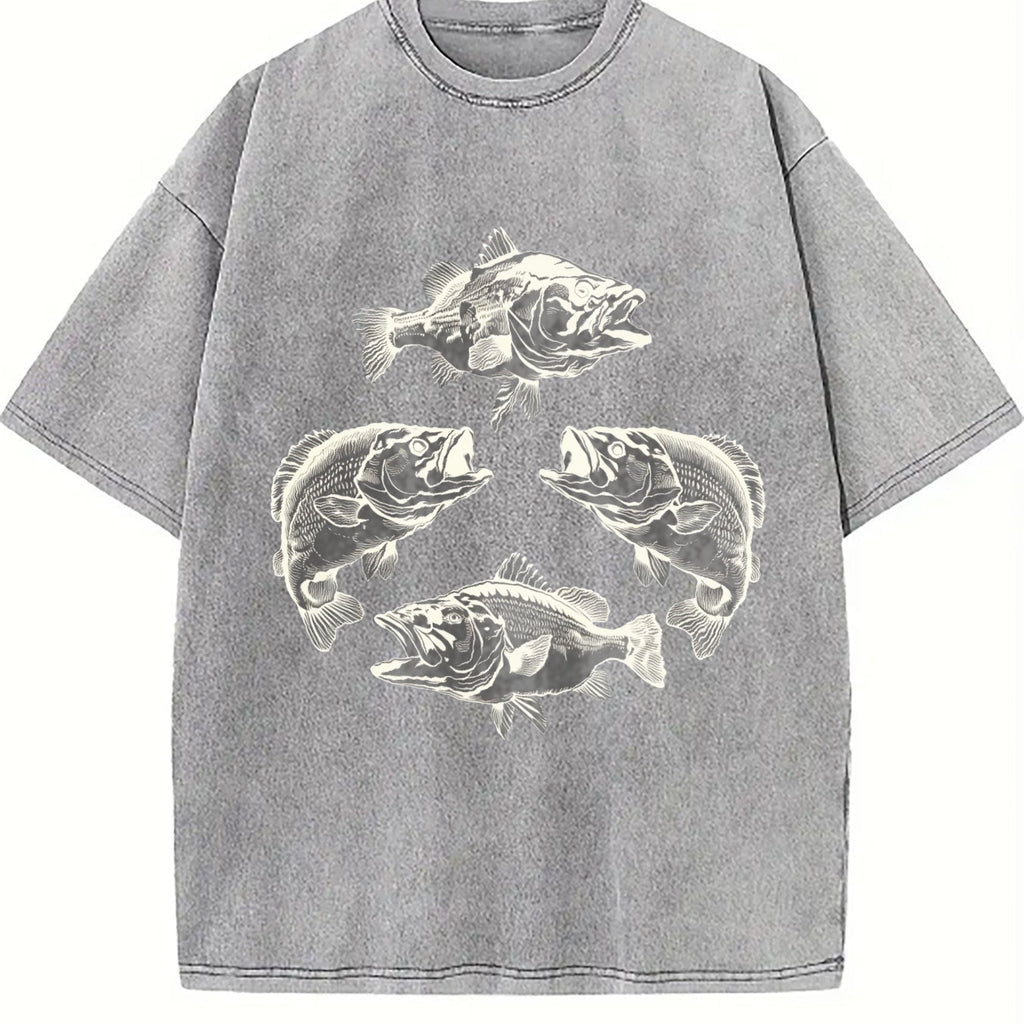 Bass Fish 90s Vintage Washed T-Shirt product image 5
