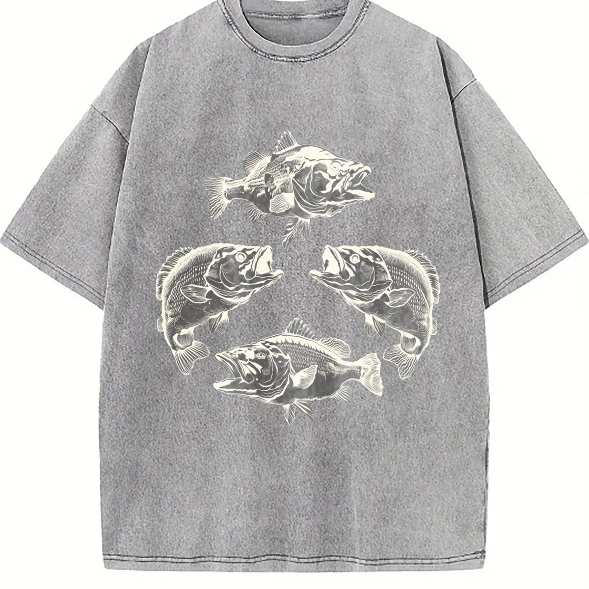 Bass Fish 90s Vintage Washed T-Shirt product image 5