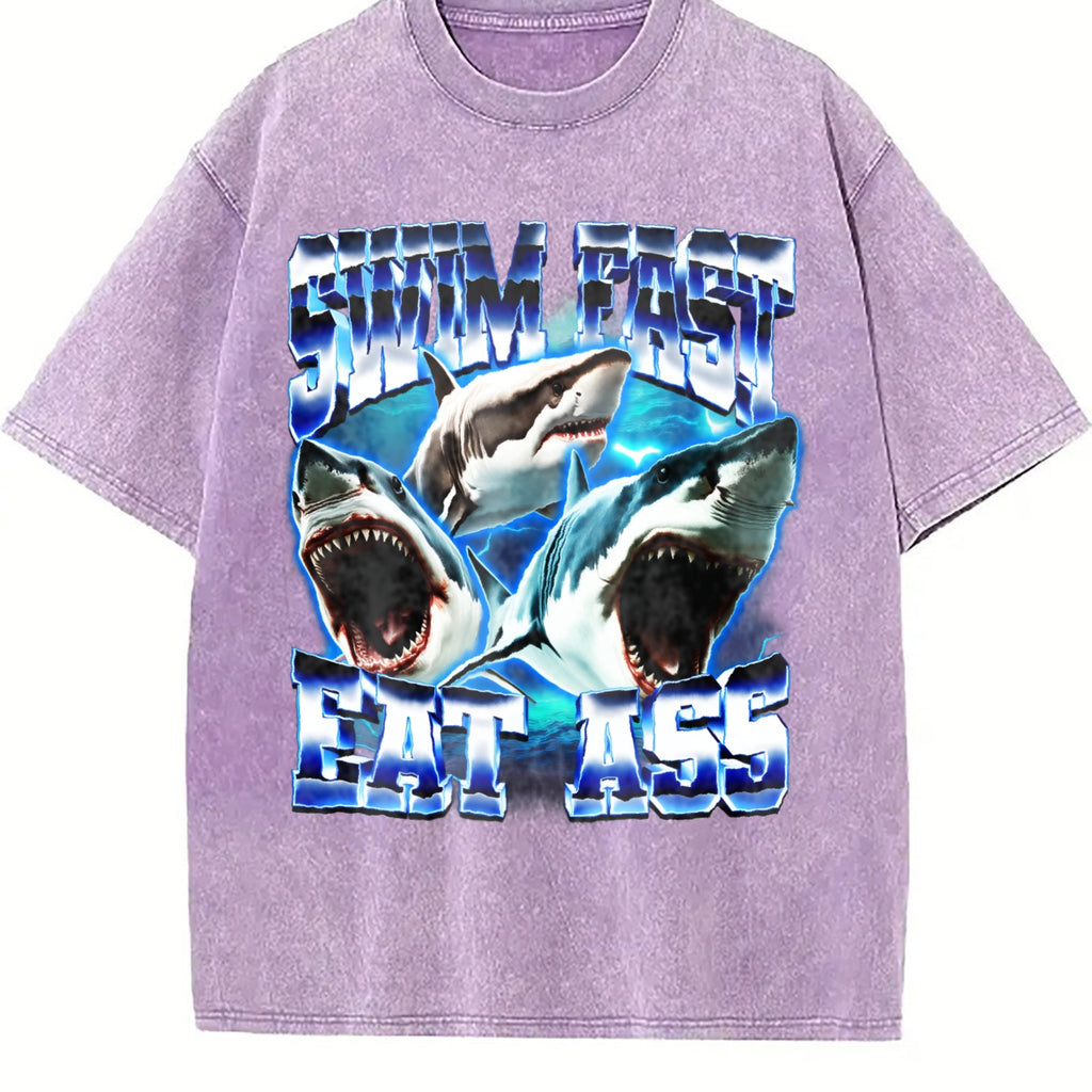 Swim Fast Eat Vintage Washed T-Shirt product image 6
