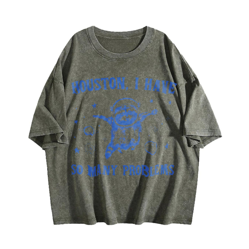 Raccoon In Space 90s Vintage Washed T-Shirt product image 4