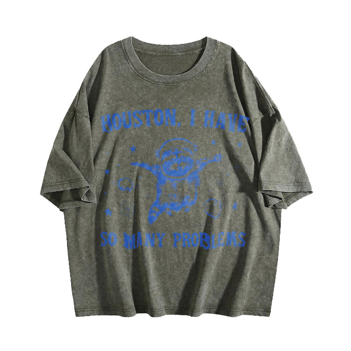 Raccoon In Space 90s Vintage Washed T-Shirt product image 4