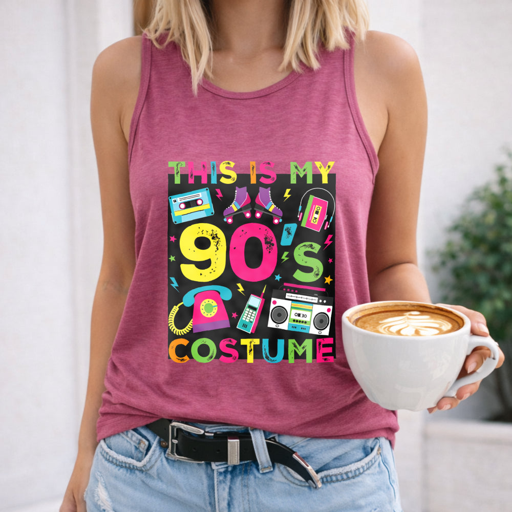 90's - Black With Colorful Women's Tank Top