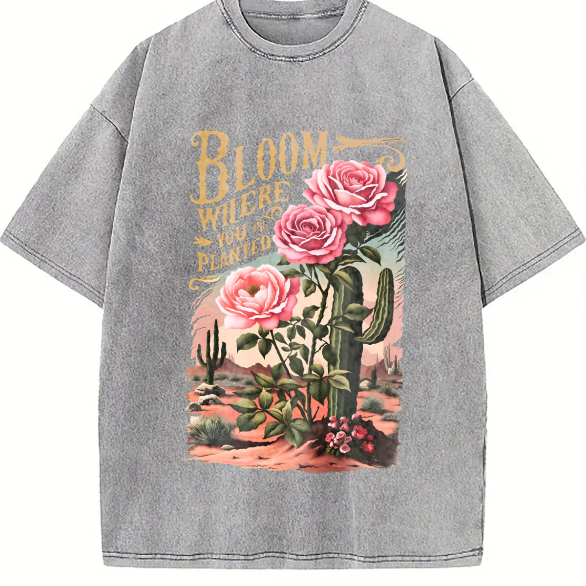 Es Trus Funny Hiphop Desert Cactus Flower Letter Floral product image 4