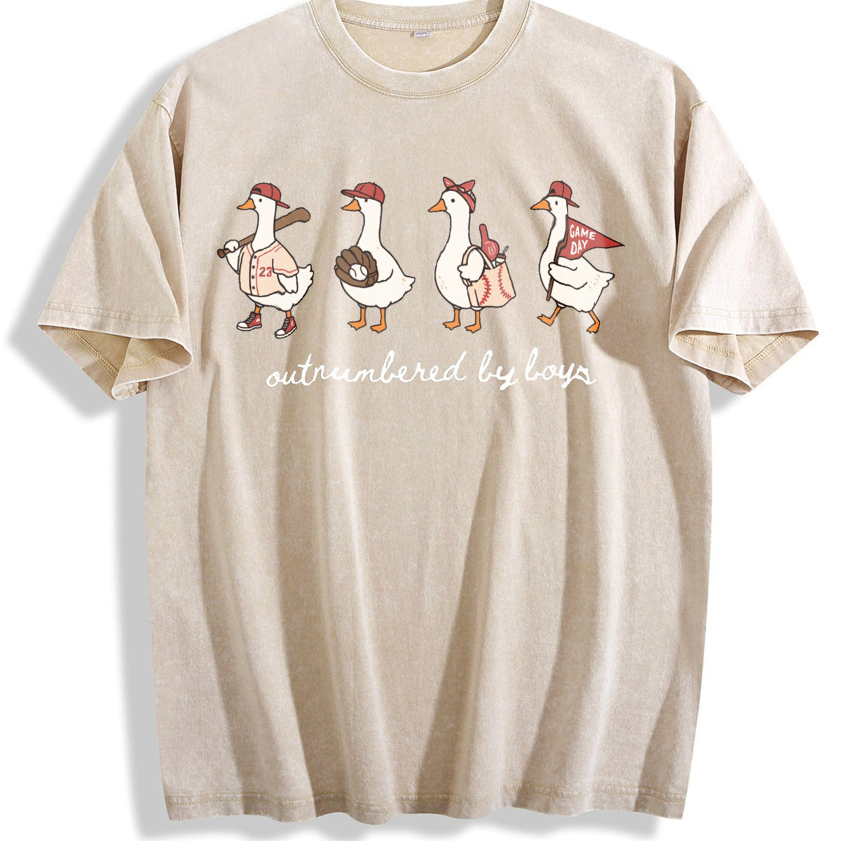 Outnumbered By Boys Vintage Washed T-Shirt product image 1