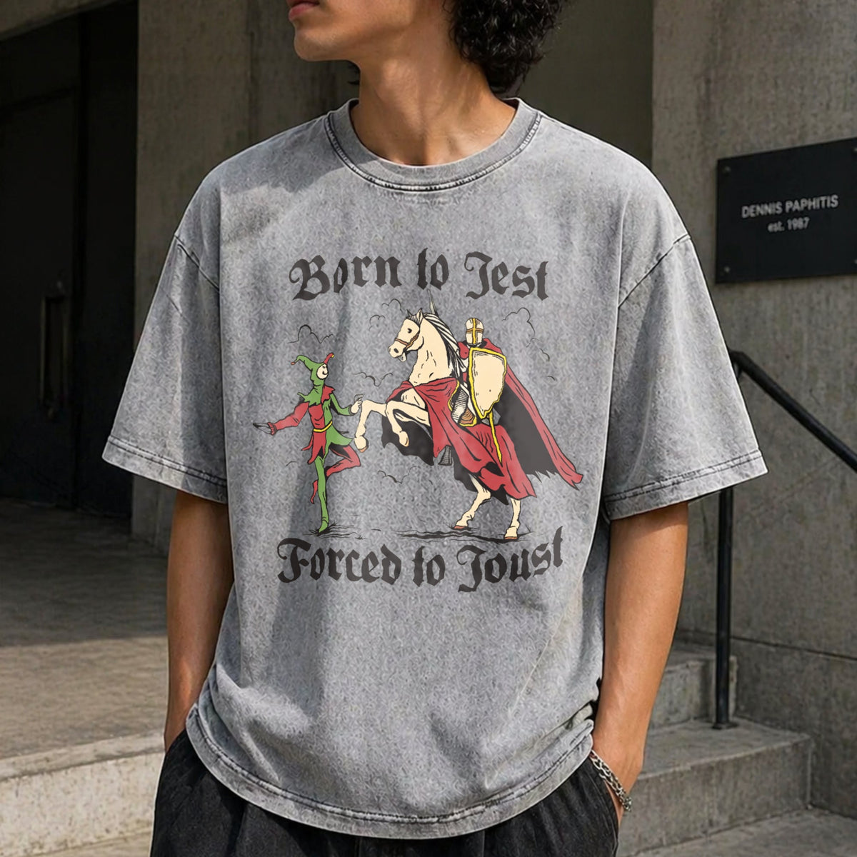 Born To Jest Forced To Joust Vintage Washed T-Shirt product image 5