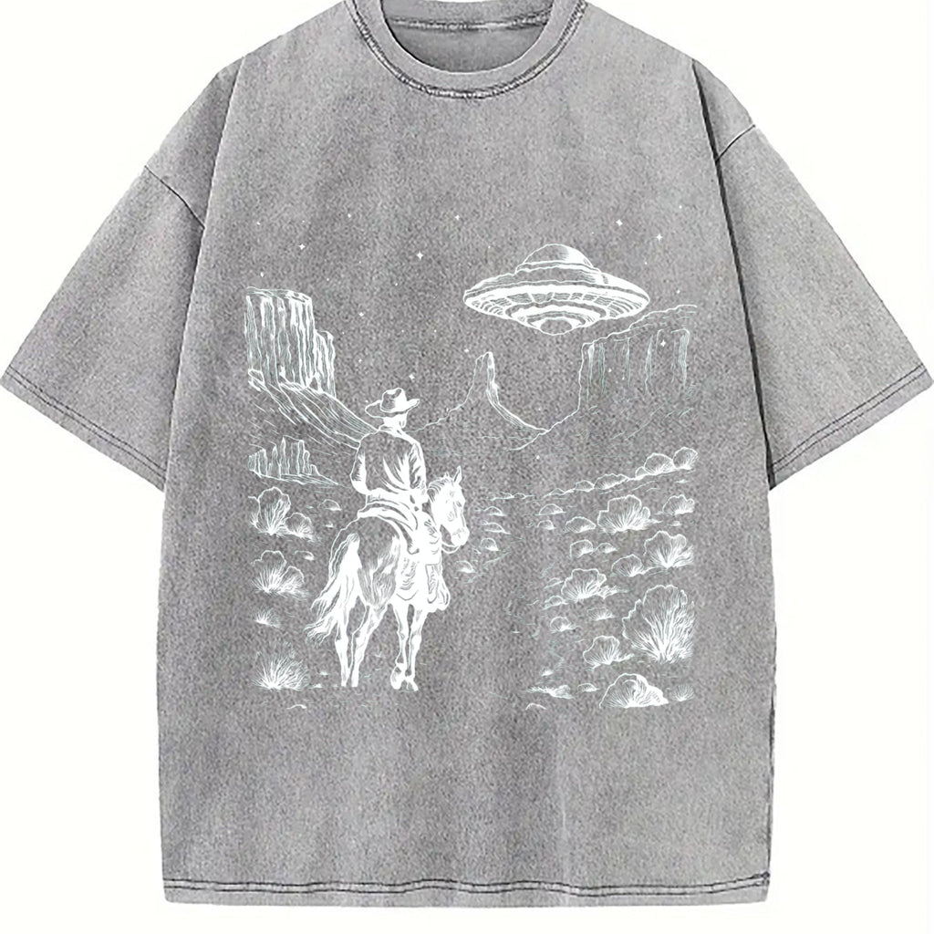 Cowboy Western 90s Vintage Washed T-Shirt product image 5