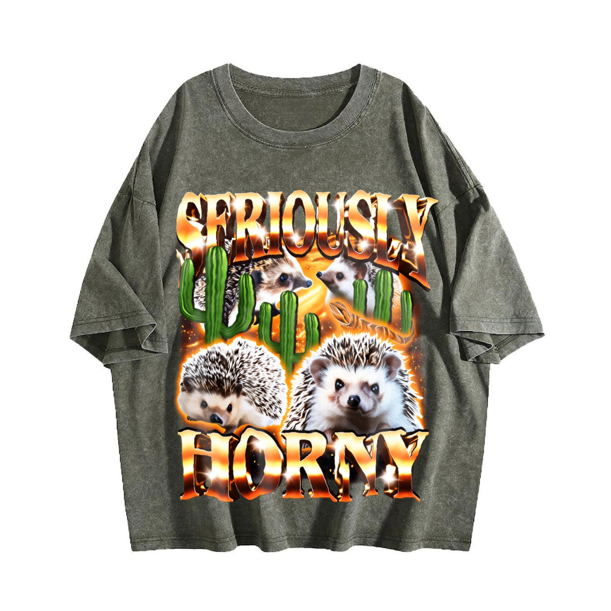 Seriously Horny Funny Offensive Bootleg Vintage Washed product image 4