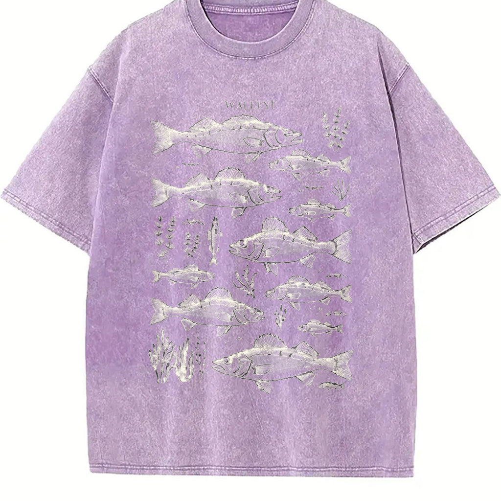 Walleye Fishing 90s Vintage Washed T-Shirt product image 6