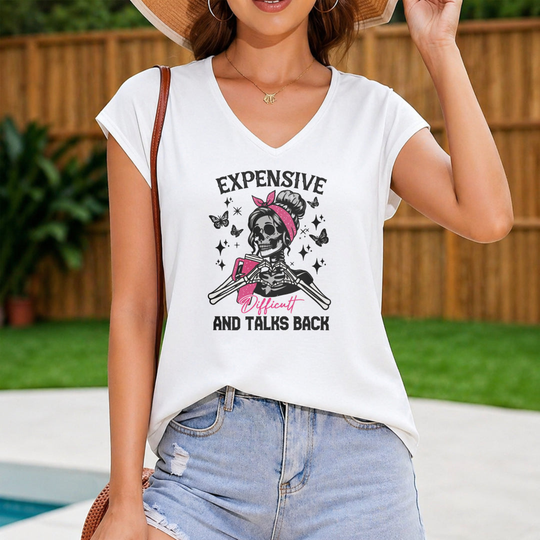 Fun Letter Women's V-Neck Tank Top