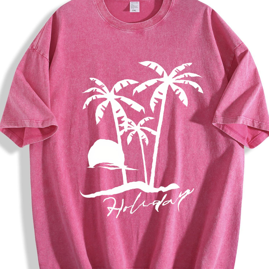 Beach Short-sleeved Sunset Summer Vintage Washed T-Shirt product image 7