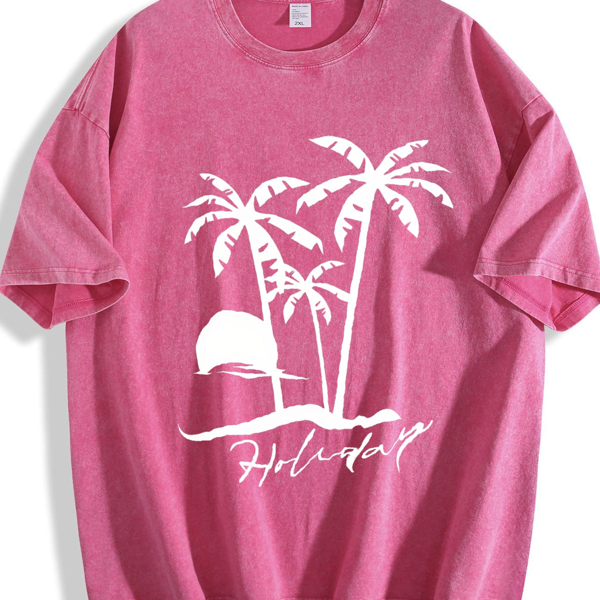 Beach Short-sleeved Sunset Summer Vintage Washed T-Shirt product image 7