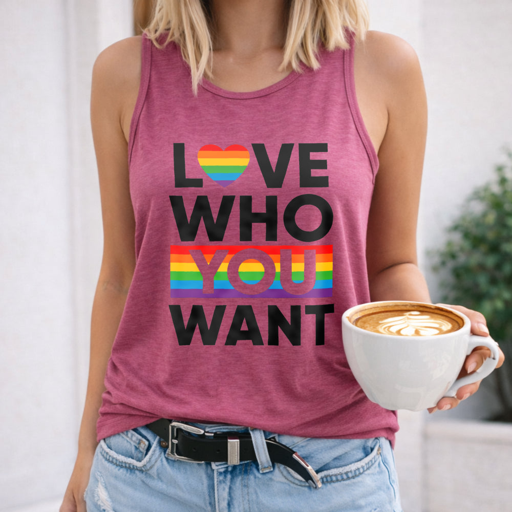 Love Who You Want Rainbow Women's Tank Top