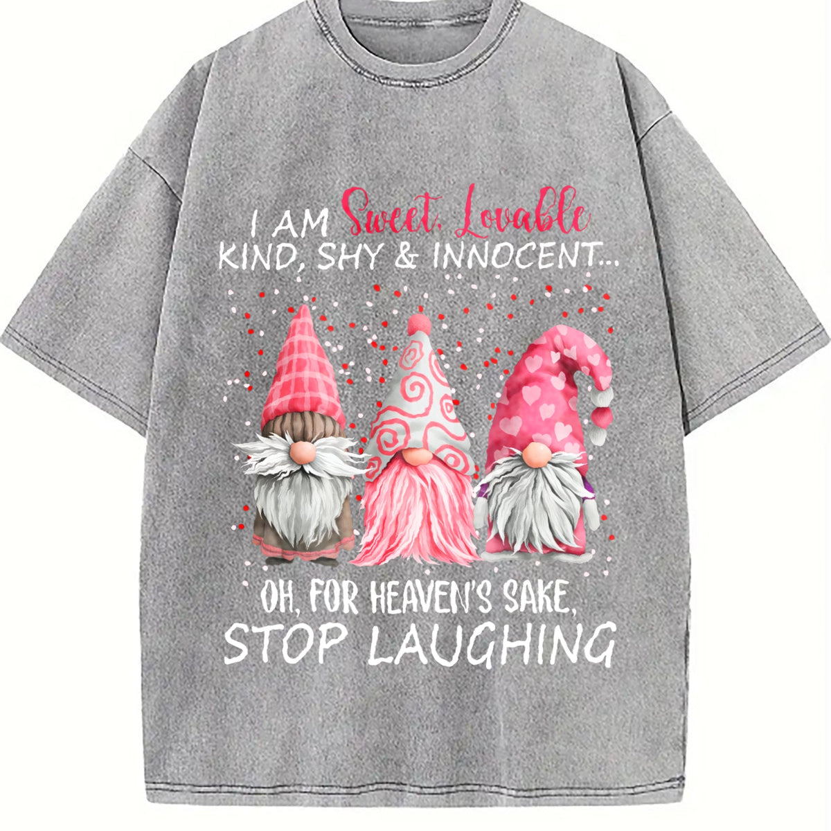 Red With Fun Vintage Washed T-Shirt product image 5