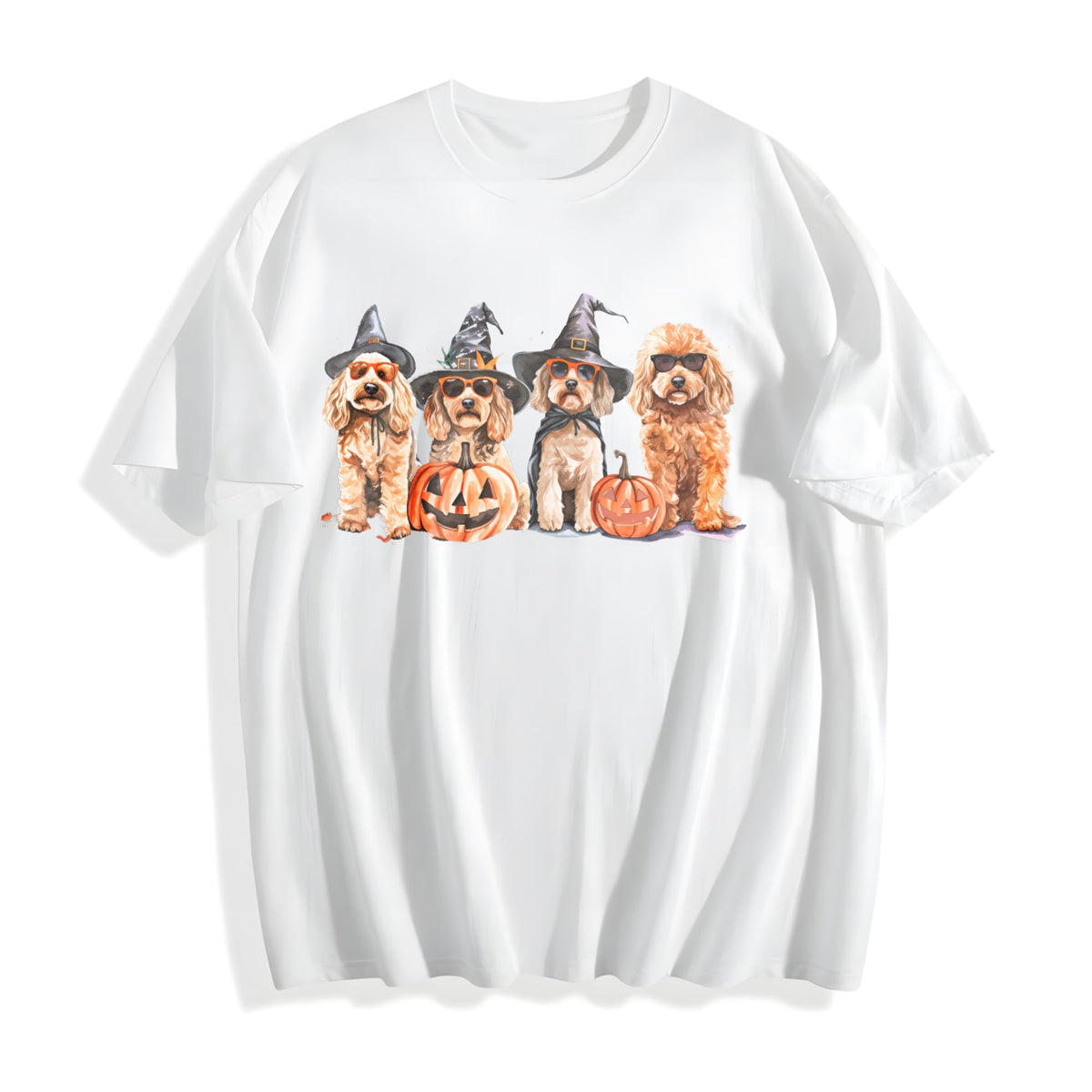 Goldendoodle Halloween Cotton T-Shirt product image 2