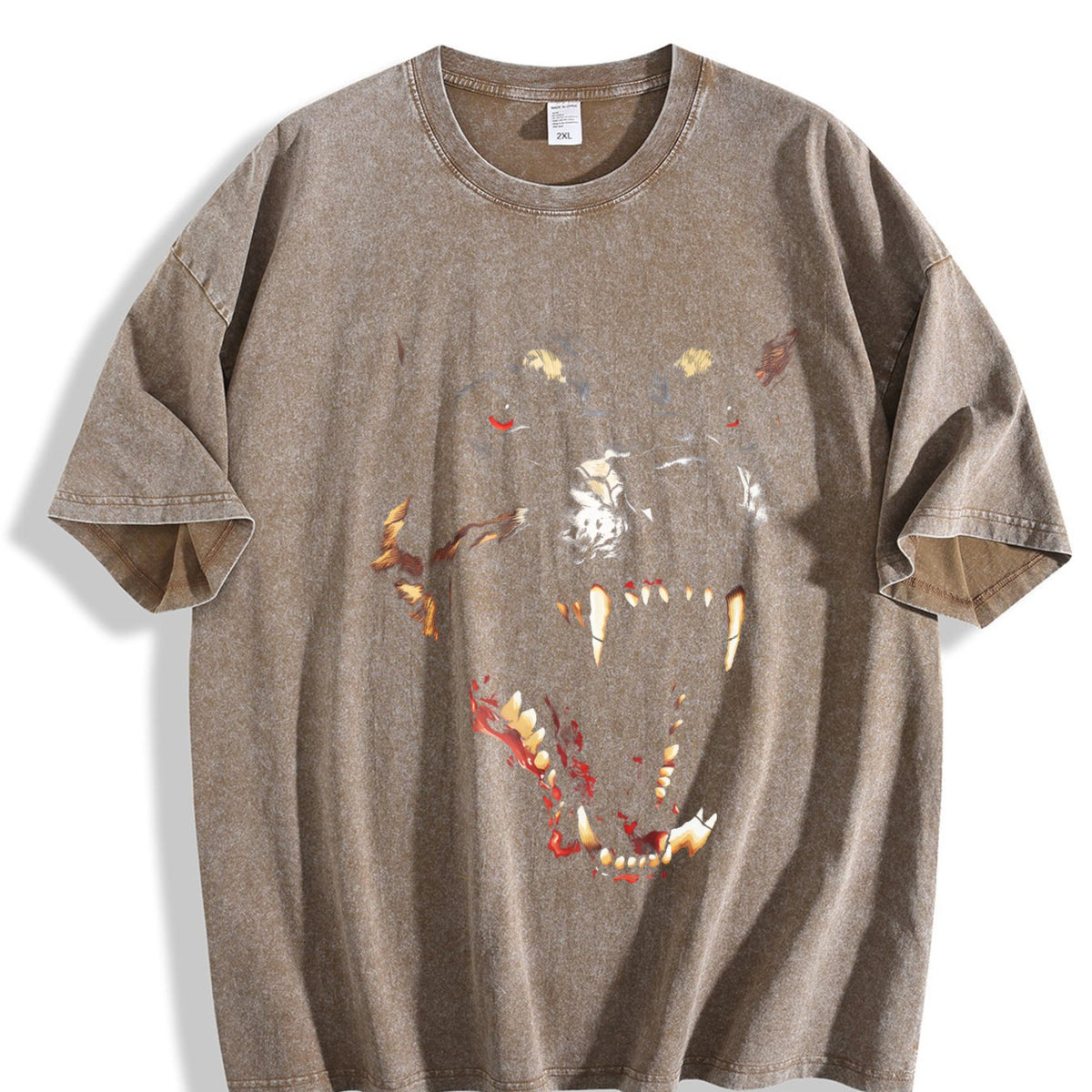 Pure A Wolf Head This Black Vintage Washed T-Shirt product image 3