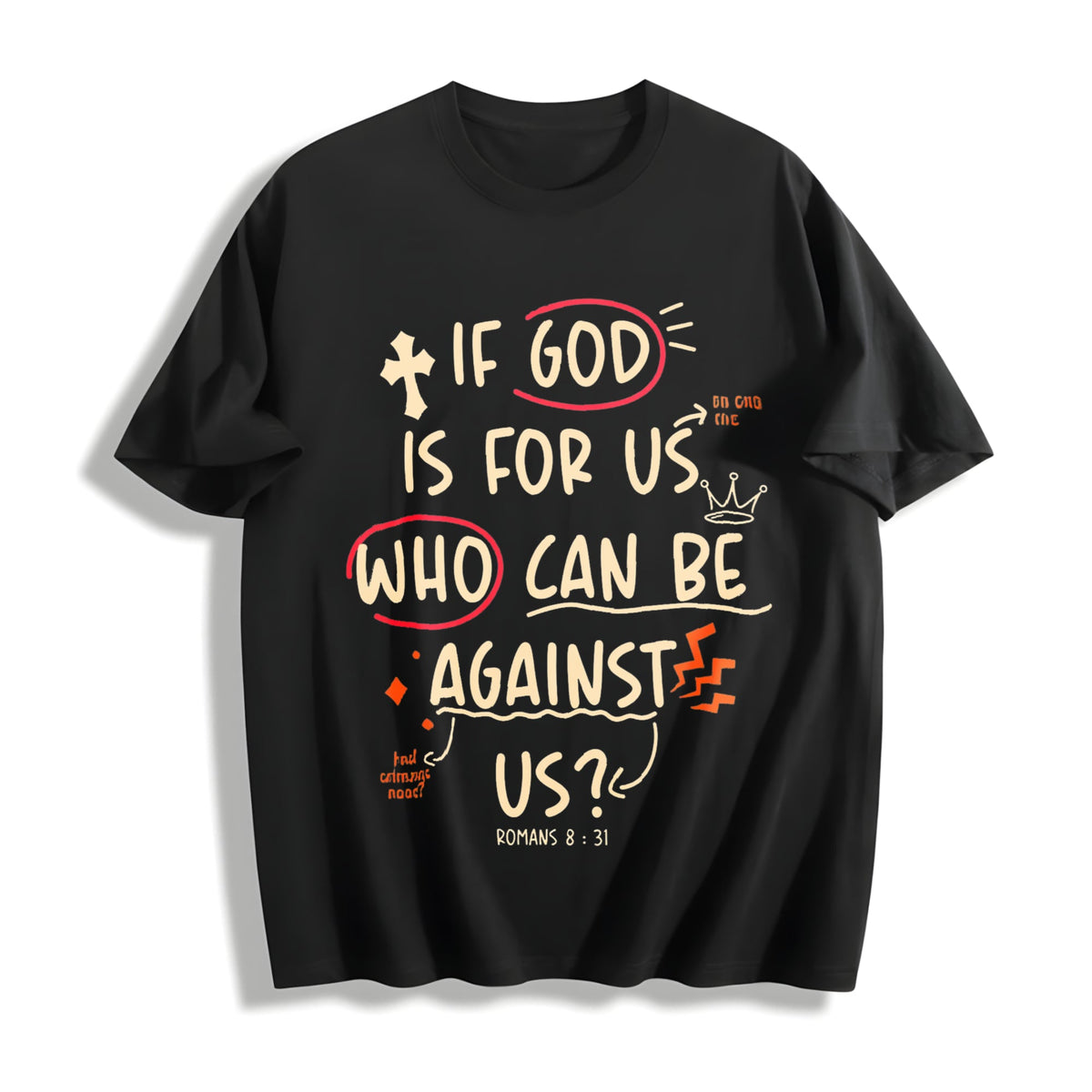 Water Wash If God Is With US Cotton T-Shirt product image 1