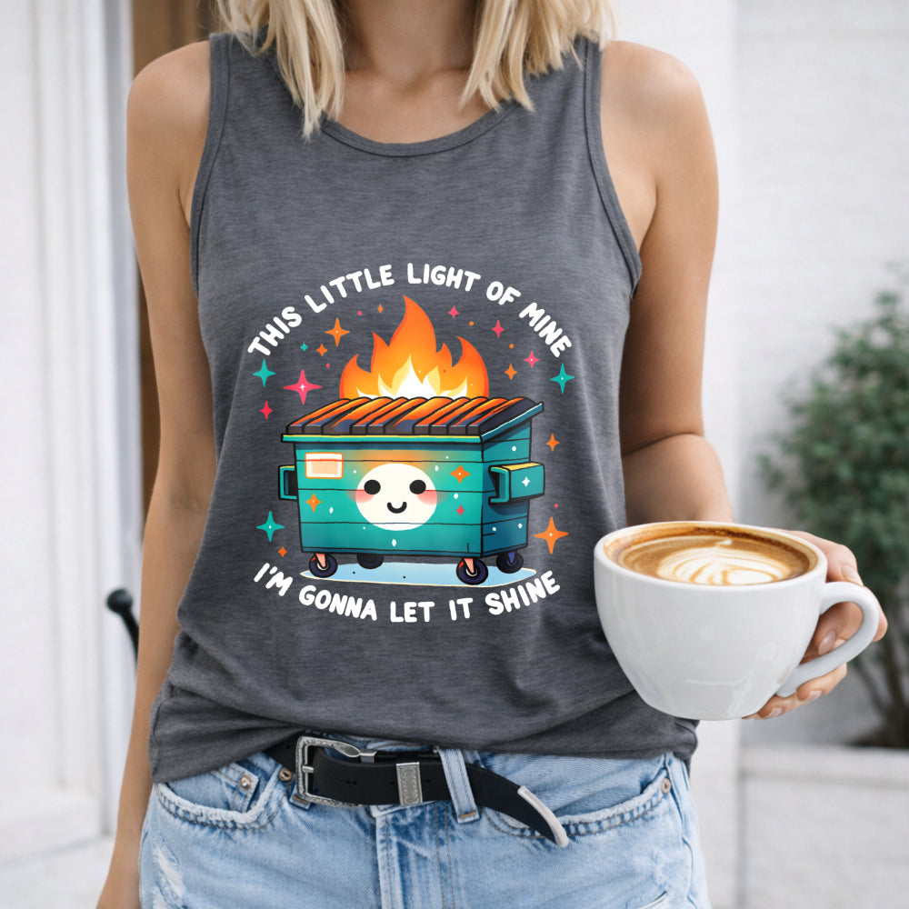 This Features A Of The Letters And Cartoon Of 'this Little Women's Tank Top