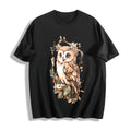 Green Leaf Owl Cotton T-Shirt product image 1