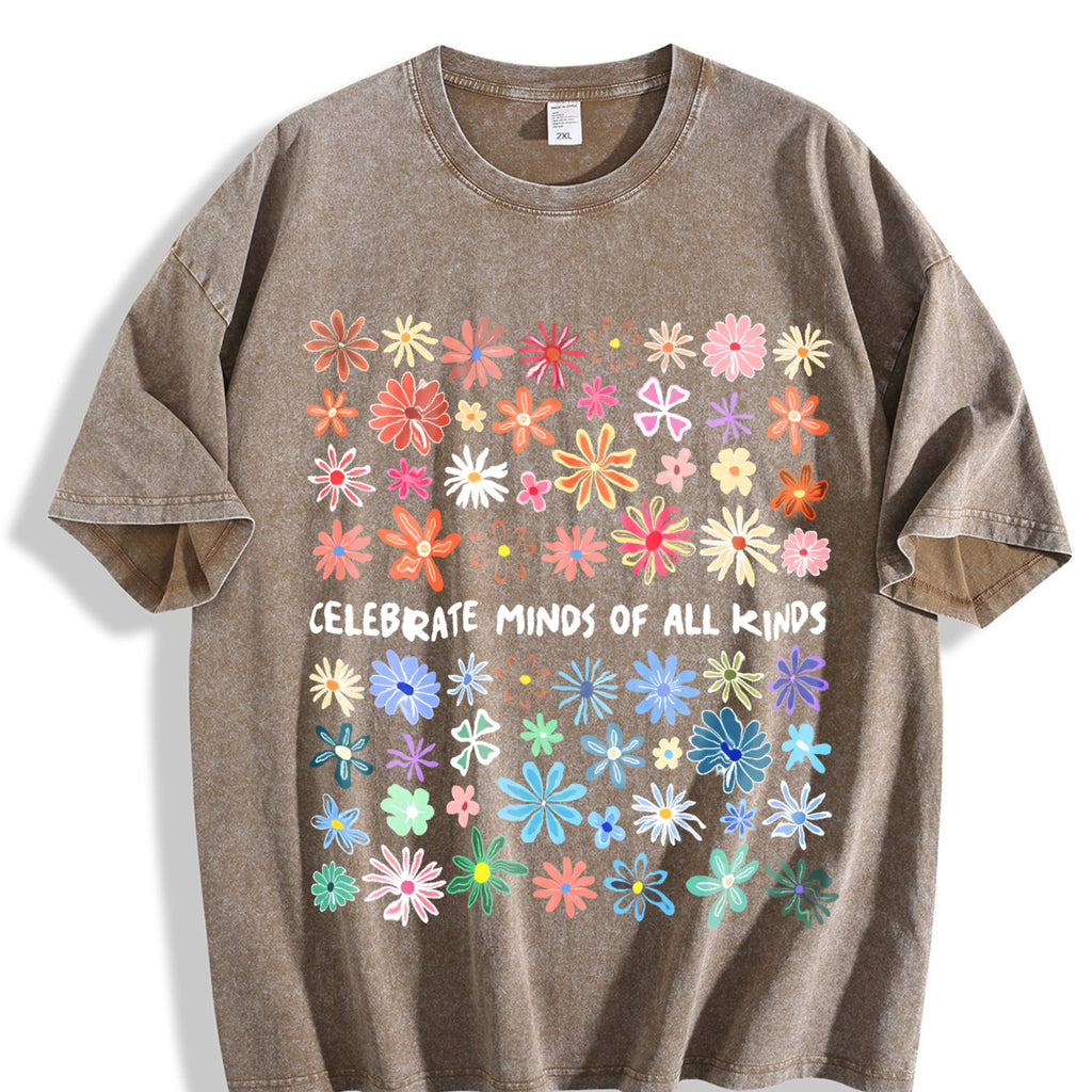 Celebrate Minds Of All Kinds Vintage Washed T-Shirt product image 3