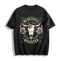 Western Cowboy - Black With Bull Skull & Floral Cotton product image 1