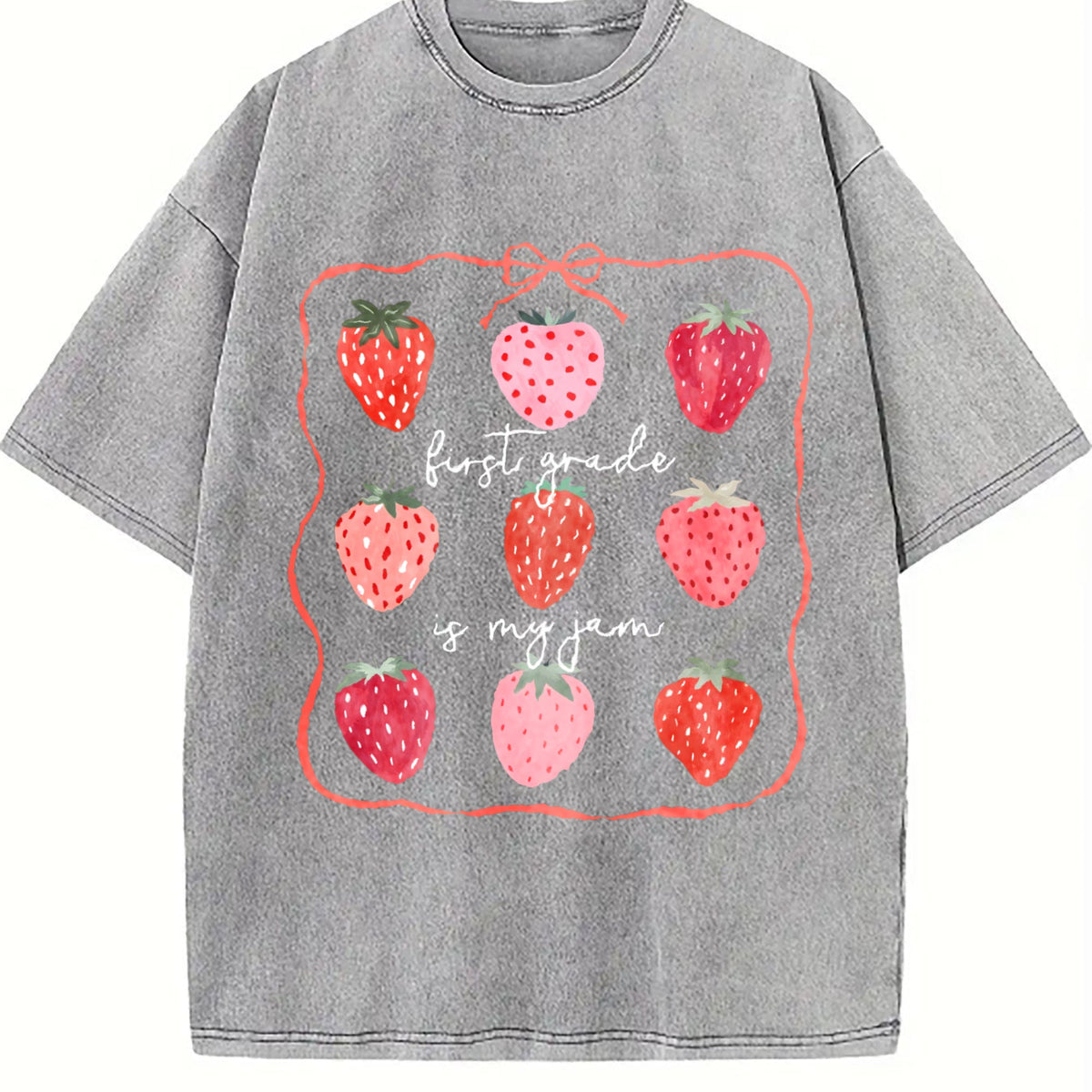 First Grade Teacher Vintage Washed T-Shirt product image 4