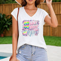 From The 80s And 90s Raised Me Regular - Fun Cartoon Women's V-Neck Tank Top