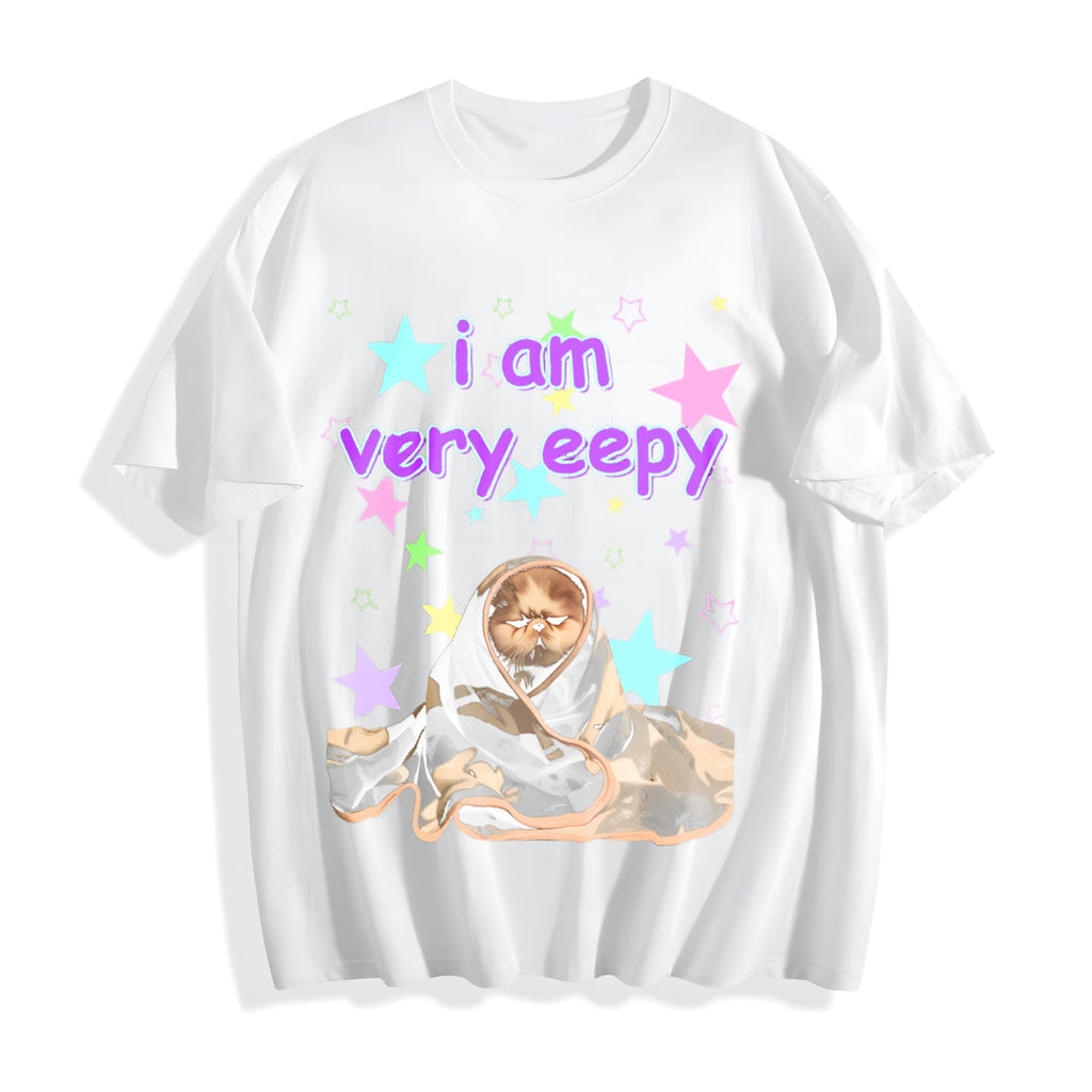 Eepy Cat Funny Cotton T-Shirt product image 2