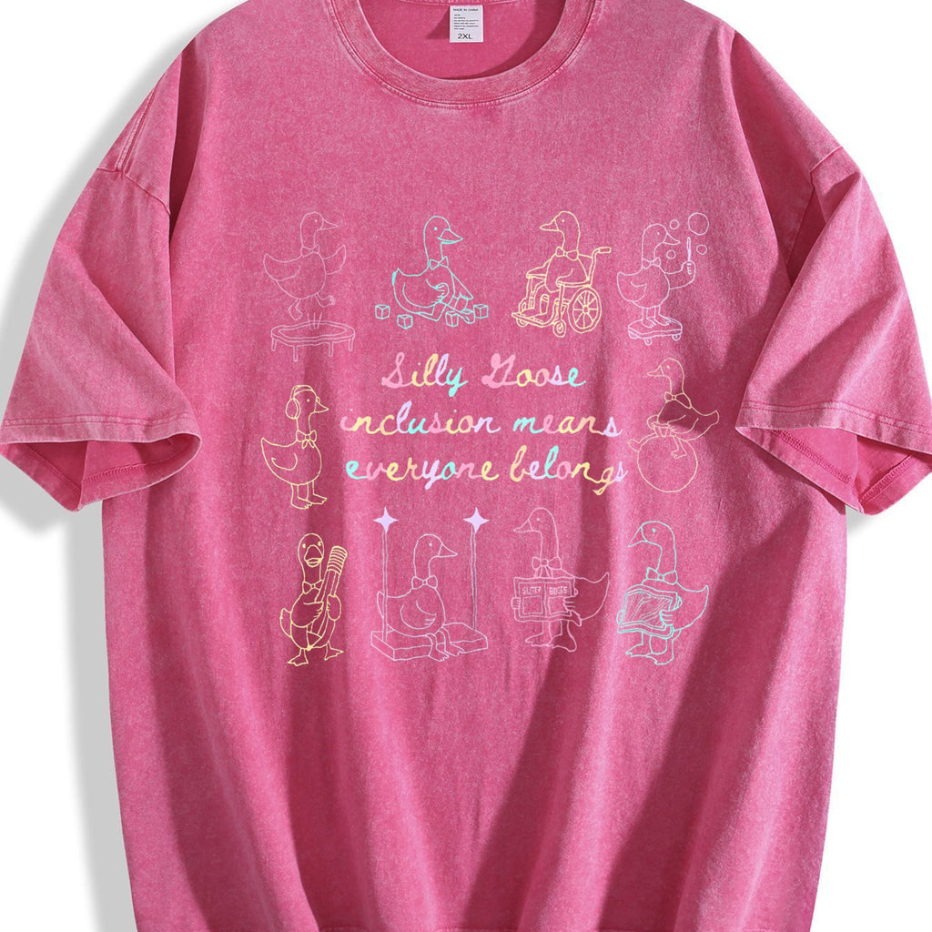 Silly Goose Inclusion Means Everyone Belongs Vintage Washed product image 5