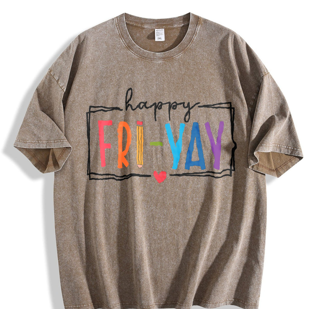 Ladies' Summer A With 'friyay' Vintage Washed T-Shirt product image 3