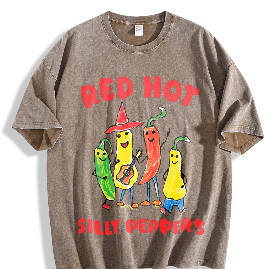 Red Hot Silly Peppers Vintage Washed T-Shirt product image 3