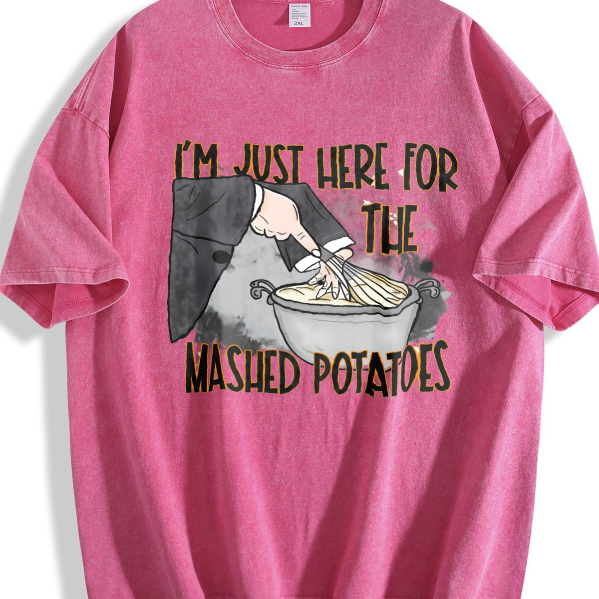 I'm Just Here for the Mashed Potatoes Vintage Washed T-Shirt product image 5