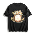 Hedgehog & Daisy - With Cute & Floral Cotton T-Shirt product image 1